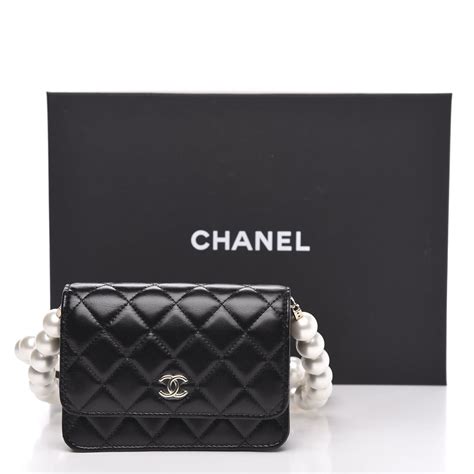 chanel calfskin wallet price|CHANEL Calfskin Quilted Mini Maxi Pearls Wallet On Chain .